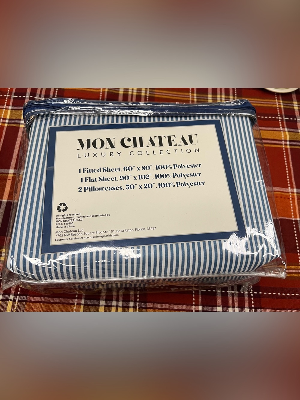 Mon Chateau Luxury Brushed Microliber Queen Sheet Set NWT